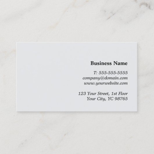 Modern Elegant Textuur Grijs Vet Monogram Visitekaartje (Achterkant)