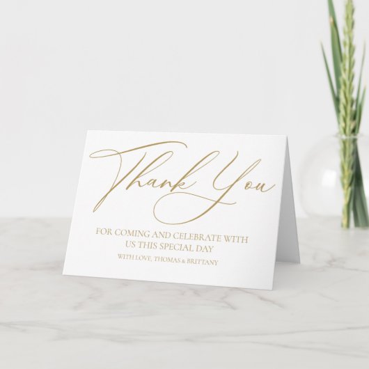 Modern elegant Thank you card Bedankkaart (Voorkant)