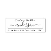 Modern Elegant The Future Mr en Mrs Wedding Zelfinktende Stempel (Design)