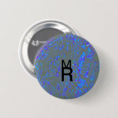 Modern_elegant_theAbstract art_BLUE Ronde Button 5,7 Cm (Voorkant /achterkant)