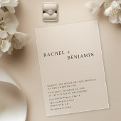 Modern Elegant Tijdloos Minimalistisch Klassiek Fo Acryl Uitnodigingen