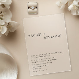 Modern Elegant Tijdloos Minimalistisch Klassiek Fo Acryl Uitnodigingen