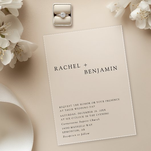 Modern Elegant Tijdloos Minimalistisch Klassiek Fo Acryl Uitnodigingen