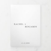 Modern Elegant Tijdloos Minimalistisch Klassiek Fo Drieluik Kaart (Cover)