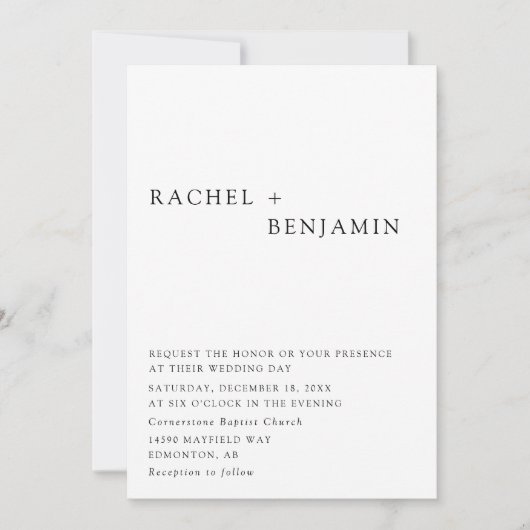 Modern Elegant Tijdloos Minimalistisch Klassiek Fo Kaart (Voorkant)