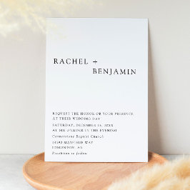 Modern Elegant Tijdloos Minimalistisch Klassiek Fo Kaart