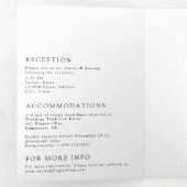 Modern Elegant Timeless Online RSVP Tri Drieluik Kaart (Binnenzijde eerst)