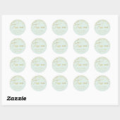 Modern Elegant Toss Me Bruiloft Confetti Favor Ronde Sticker (Vel)