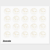 Modern Elegant Toss Me Bruiloft Confetti Favor Ronde Sticker (Vel)