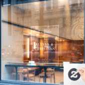 Modern Elegant Transparant Bruiloft Welkomstbord Raamsticker (Cafe Raam)