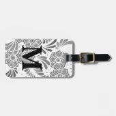 Modern Elegant Travel Girly Stylish Chic Monogram Bagagelabel (Voorkant horizontaal)