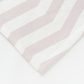 Modern Elegant Trendy Beige Wit Gestreepte Sjabloo Fleece Deken (Hoek)