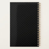 Modern Elegant Trendy Black Gold Weekly & Maandeli Planner (Achterkant)