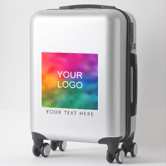 Modern Elegant Trendy Custom Company Logo hier Sticker (Koffer)