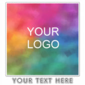Modern Elegant Trendy Custom Company Logo hier Sticker (Voorkant)