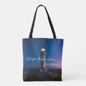 Modern Elegant Trendy is een vuurtoren! Tote Bag (Achterkant)