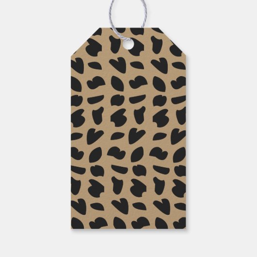 Modern Elegant Trendy Luipaard Patroon Cadeaulabel (Achterkant)