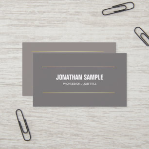 Modern Elegant Trendy Plain Silk Finish Luxe Visitekaartje