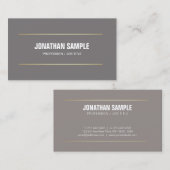 Modern Elegant Trendy Plain Silk Finish Luxe Visitekaartje (Voorkant / Achterkant)