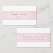 Modern Elegant Trendy Simple Sjabloon Roos Gold Visitekaartje (Voorkant / Achterkant)