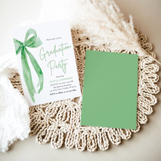 Modern Elegant Trendy Stijlvol Groene Boog Afstude Kaart