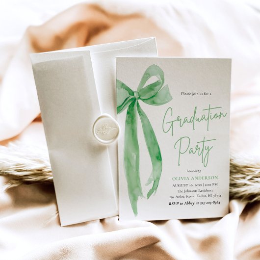 Modern Elegant Trendy Stijlvol Groene Boog Afstude Kaart