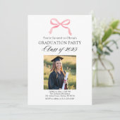 Modern Elegant Trendy Stijlvol Roze Boog Afstudere Kaart (Staand voorkant)