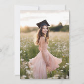 Modern Elegant Trendy Stijlvol Roze Boog Afstudere Kaart (Achterkant)