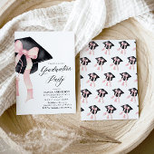 Modern Elegant Trendy Stijlvol Roze Boog Afstudere Kaart