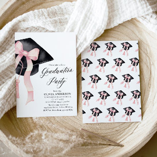 Modern Elegant Trendy Stijlvol Roze Boog Afstudere Kaart