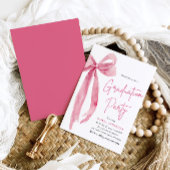 Modern Elegant Trendy Stijlvol Roze Boog Afstudere Kaart