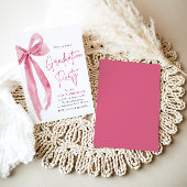 Modern Elegant Trendy Stijlvol Roze Boog Afstudere Kaart