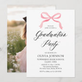 Modern Elegant Trendy Stijlvol Roze Boog Afstudere Kaart (Voorkant / Achterkant)