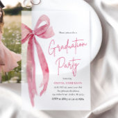 Modern Elegant Trendy Stijlvol Roze Boog Afstudere Vellum Uitnodigingen