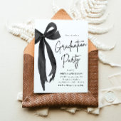 Modern Elegant Trendy Stijlvol Zwart Bow Afstudere Kaart