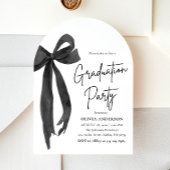 Modern Elegant Trendy Zwarte Boog Afstuderen Boog Kaart