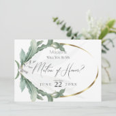 Modern Elegant Tropical laat mijn matron van eer o Kaart (Staand voorkant)