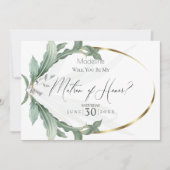 Modern Elegant Tropical laat mijn matron van eer o Kaart (Voorkant)