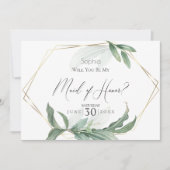 Modern Elegant Tropical laat mijn meisje van eer o Kaart (Voorkant)