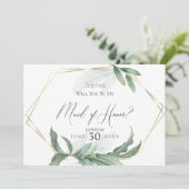 Modern Elegant Tropical laat mijn meisje van eer o Kaart (Staand voorkant)