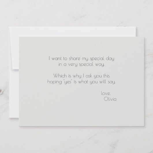 Modern Elegant Tropical laat mijn meisje van eer o Kaart (Achterkant)