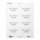 Modern Elegant trouwadreslabel Etiket (Full Sheet)