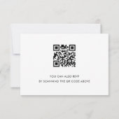 Modern Elegant Trouwen RSVP met QR code Kaart (Achterkant)