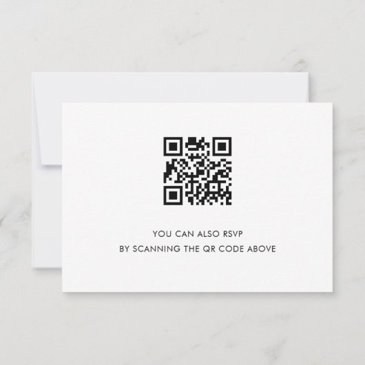 Modern Elegant Trouwen RSVP met QR code Kaart (Achterkant)