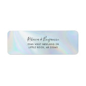 Modern Elegant Trouwscript Retouradres Etiket (Voorkant)