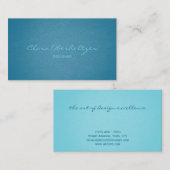 Modern Elegant Turquoise Blauwgroen Designer Styli Visitekaartje (Voorkant / Achterkant)