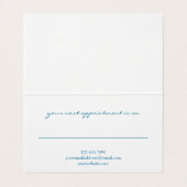 Modern Elegant Turquoise Custom Business Logo    Visitekaartje (Binnenkant ongevouwen)