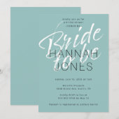 Modern Elegant Turquoise Mint Green Vrijgezellenfe Kaart (Voorkant / Achterkant)