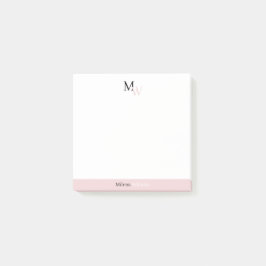 Modern Elegant Two Tone Monogram Post-it® Notes