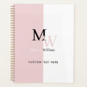 Modern Elegant Two Tone Monogrammed Planner (Voorkant)